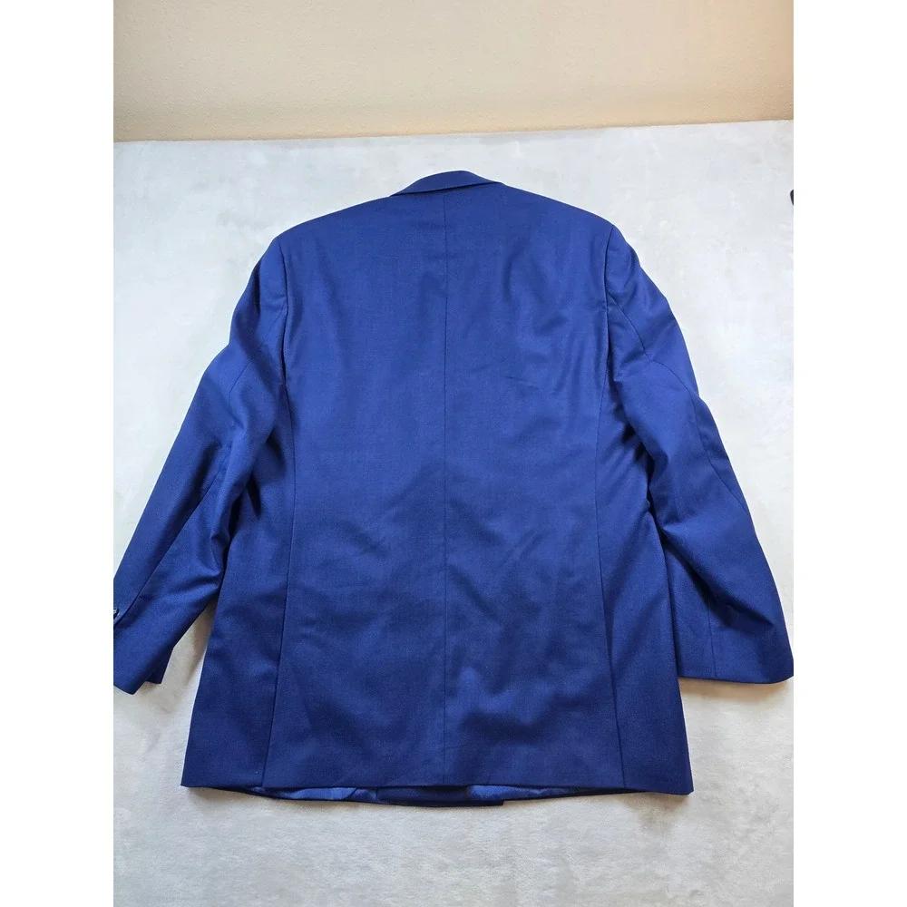 Sean John Double Breasted 3 Piece Suit Mens 44L Pants 38x31 Royal Blue w/Vest